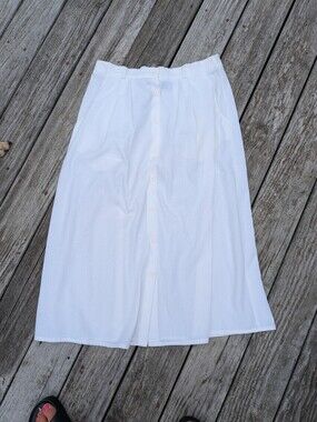 VTG White Button-Front Women's Skirt